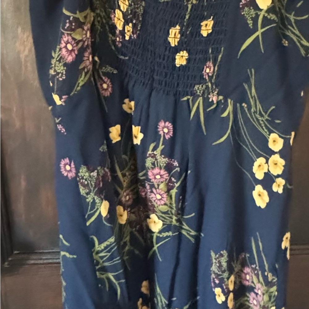 Reformation Navy Floral Midi Dress - Picture 3 of 6